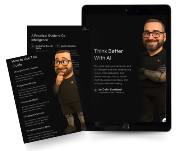 AI guide displayed on tablet and paper.