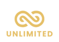 Gold infinity symbol with "UNLIMITED" text logo.