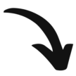 Black curved down arrow icon.