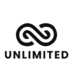 Logo with 'Unlimited' text and infinity symbol design